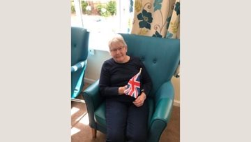 Trooping the colour at Walsall care home